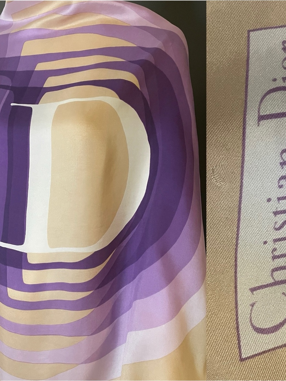 Gorg Christian Dior Silk Scarf 31 Inches Sq Good Condition